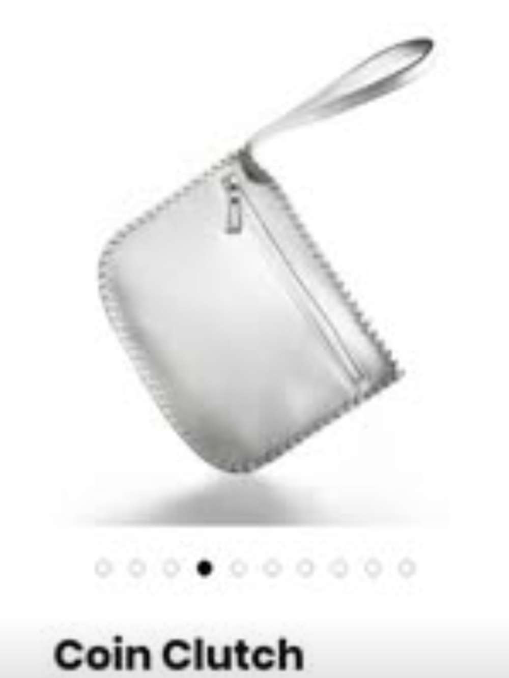Clutch Bags New York silver leather coin pouch wristlet with a braided trim edge